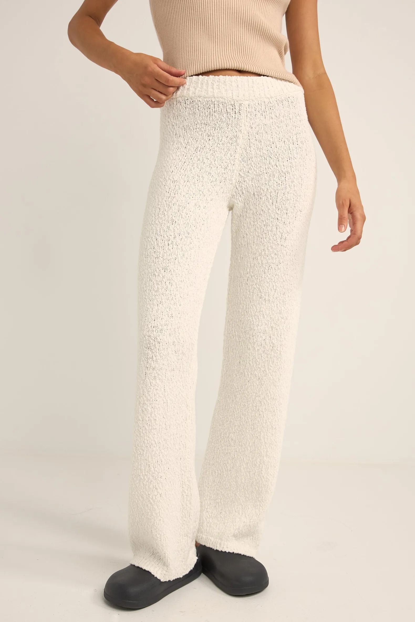 Adele Knit Pant White