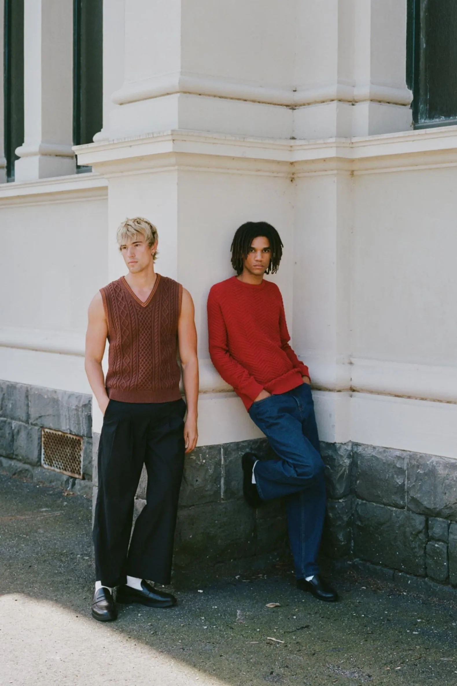 Assembly Fisherman Knit Vest Brown