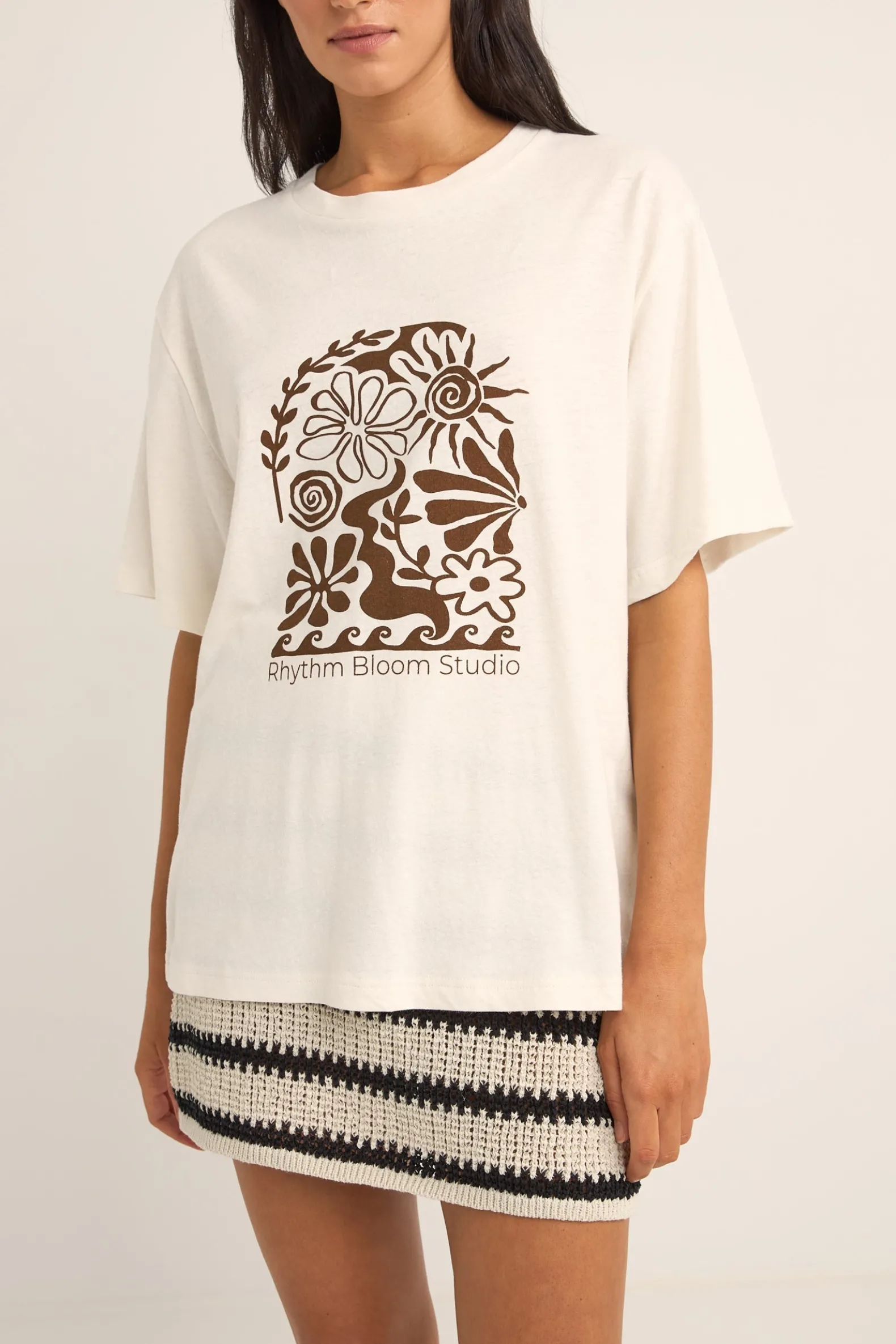 Bloom Studio Oversized T-Shirt Vintage White