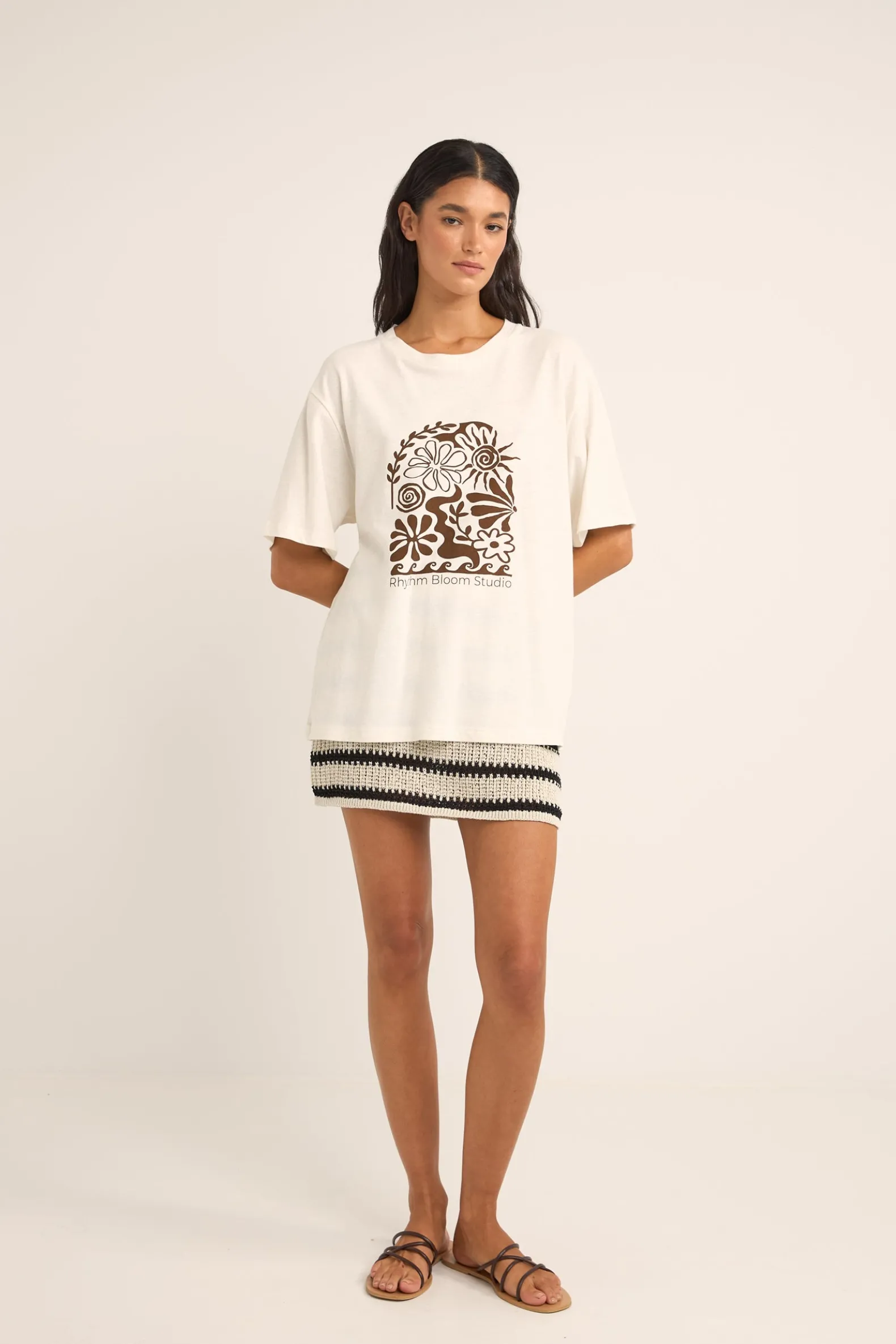 Bloom Studio Oversized T-Shirt Vintage White