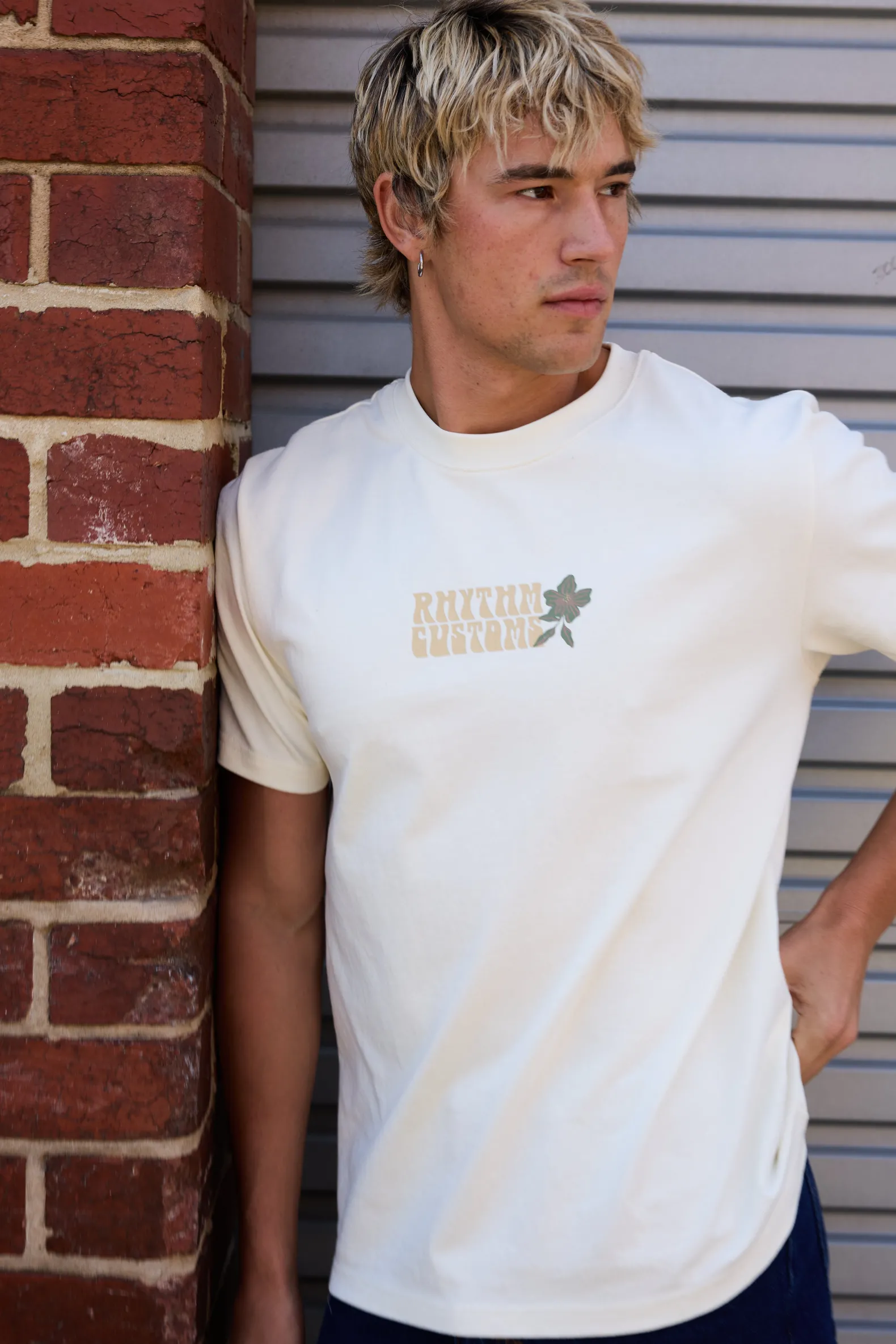 Blossom Vintage Ss T-Shirt Ecru