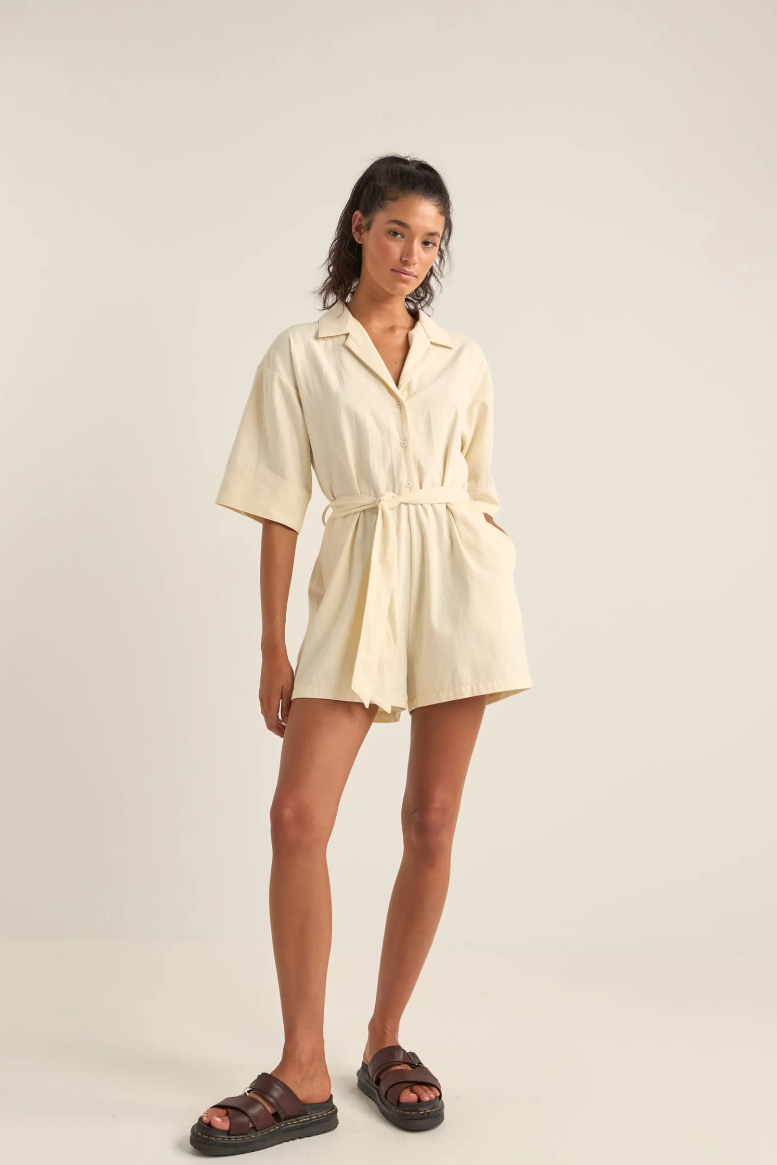 Boiler Playsuit Cream