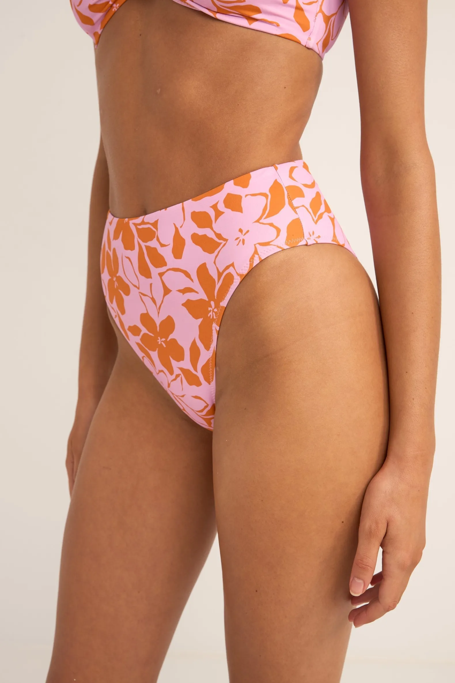 Bora Bora Floral Hi Waist Pant Pink