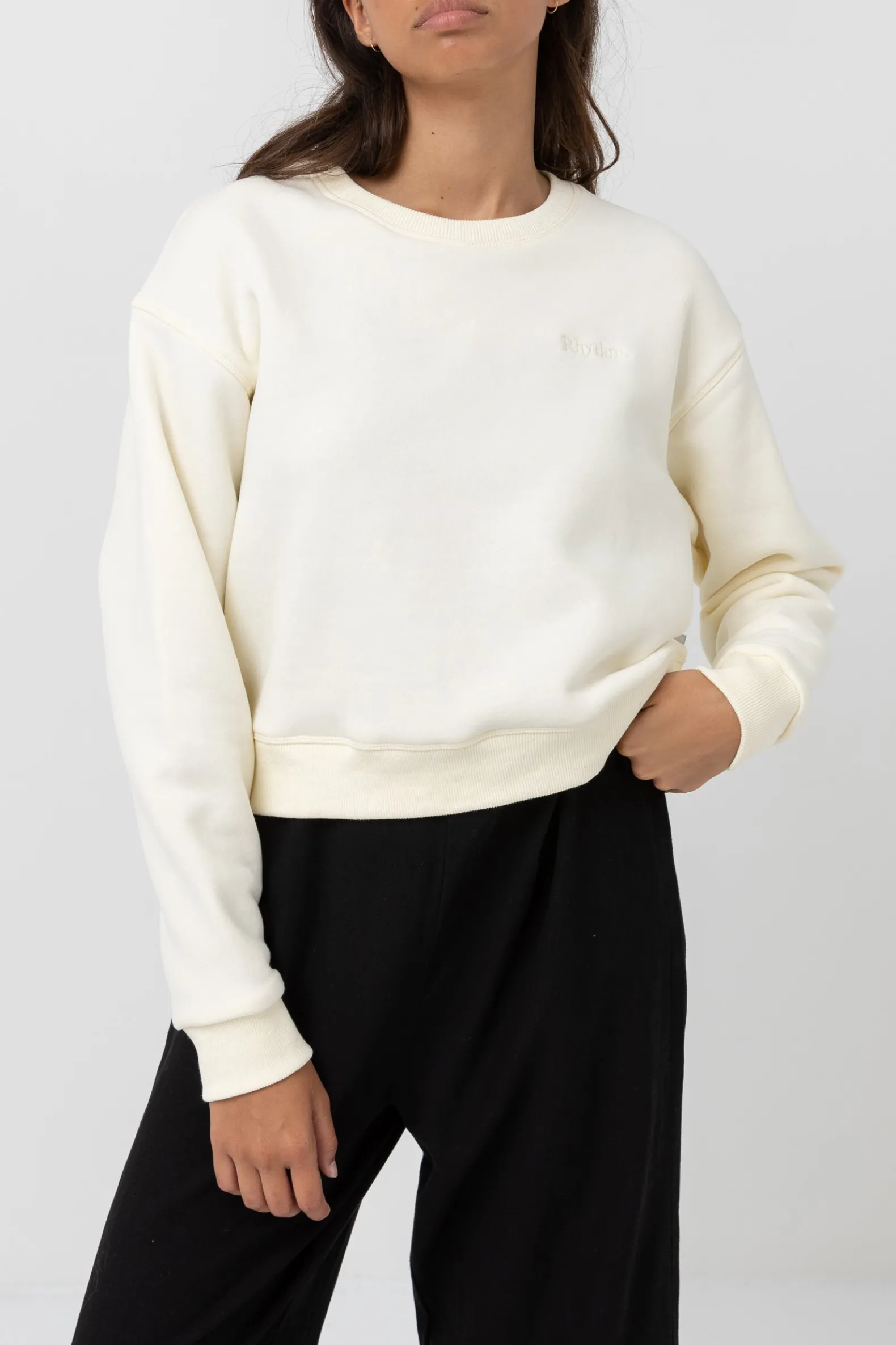 Classic Crew Neck Fleece Antique White