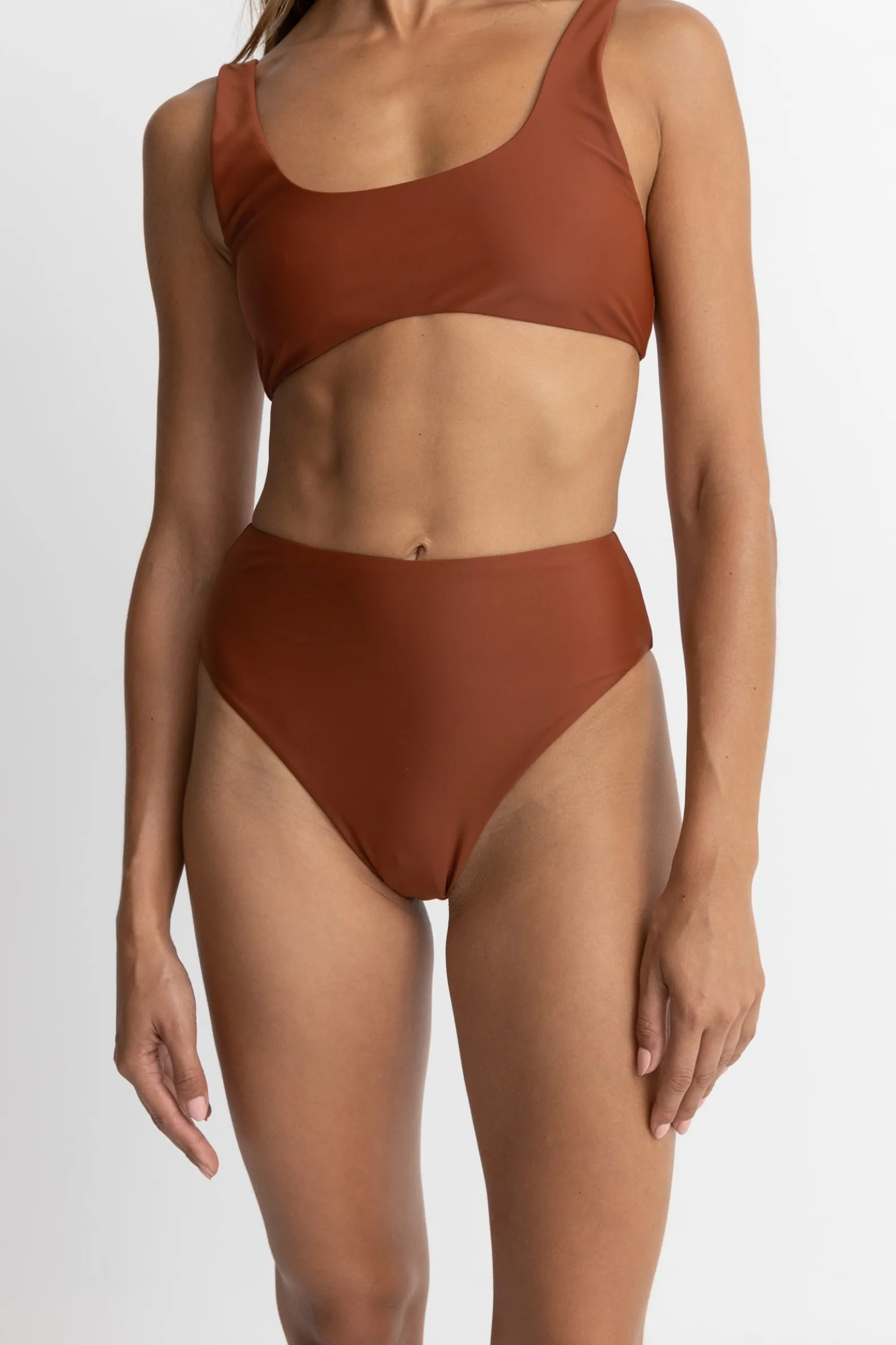 Classic Hi Waist Pant Rust