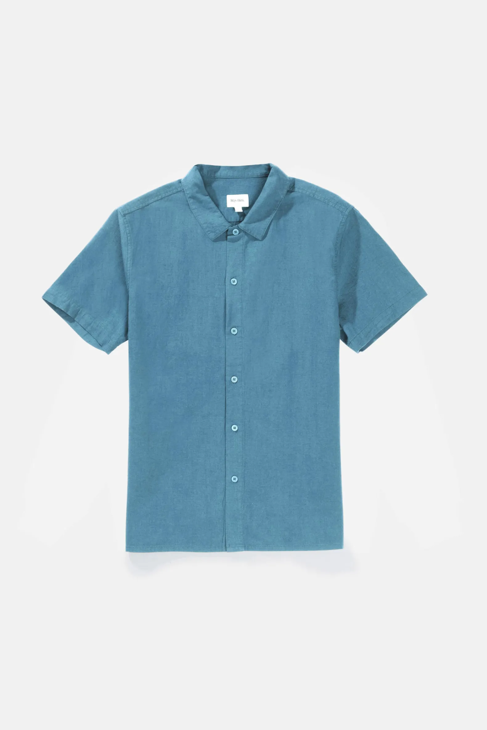 Classic Linen Ss Shirt Mineral Blue