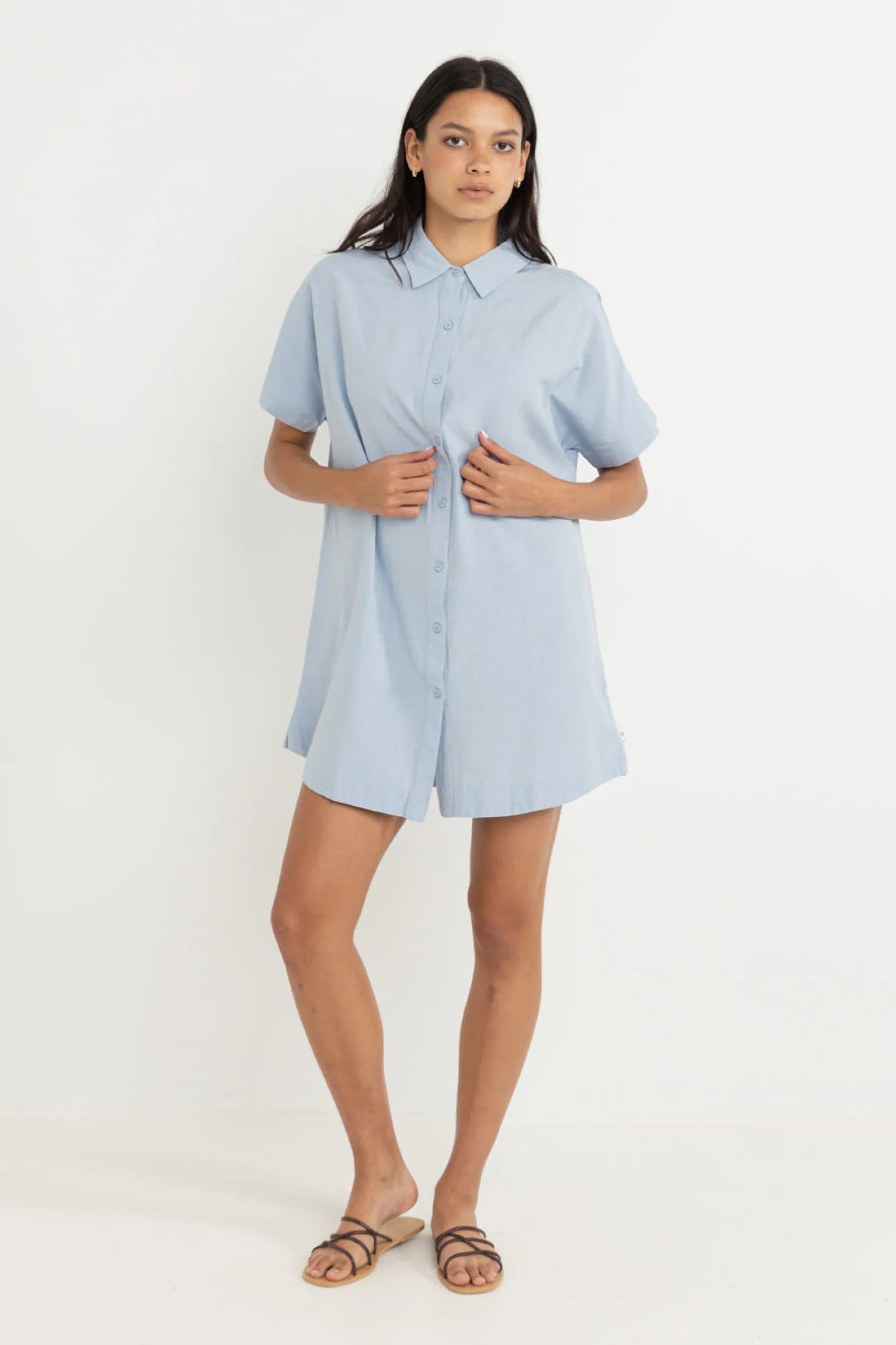 Classic Shirt Dress Blue