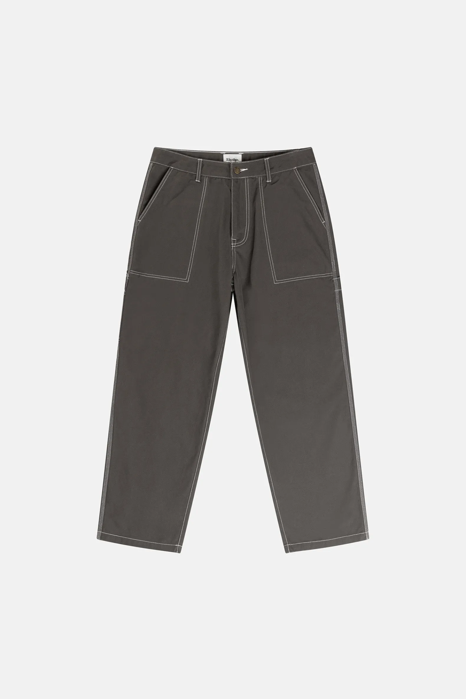 Contrast Stitch Carpenter Pant Black