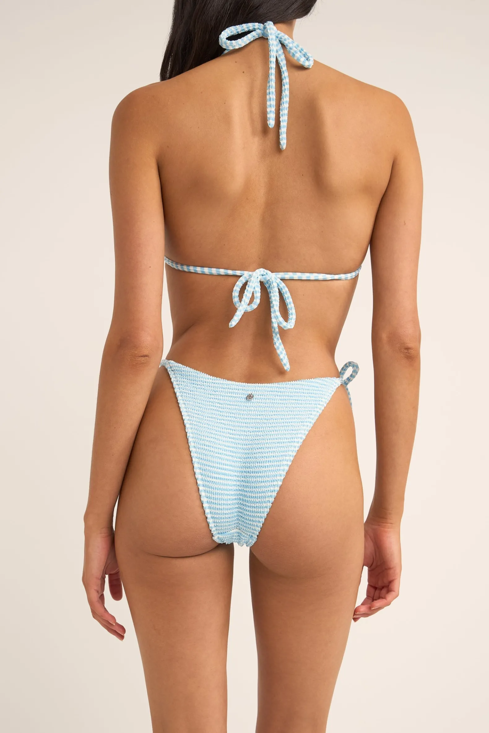 Cove Stripe Tie Side Hi Cut Pant Blue