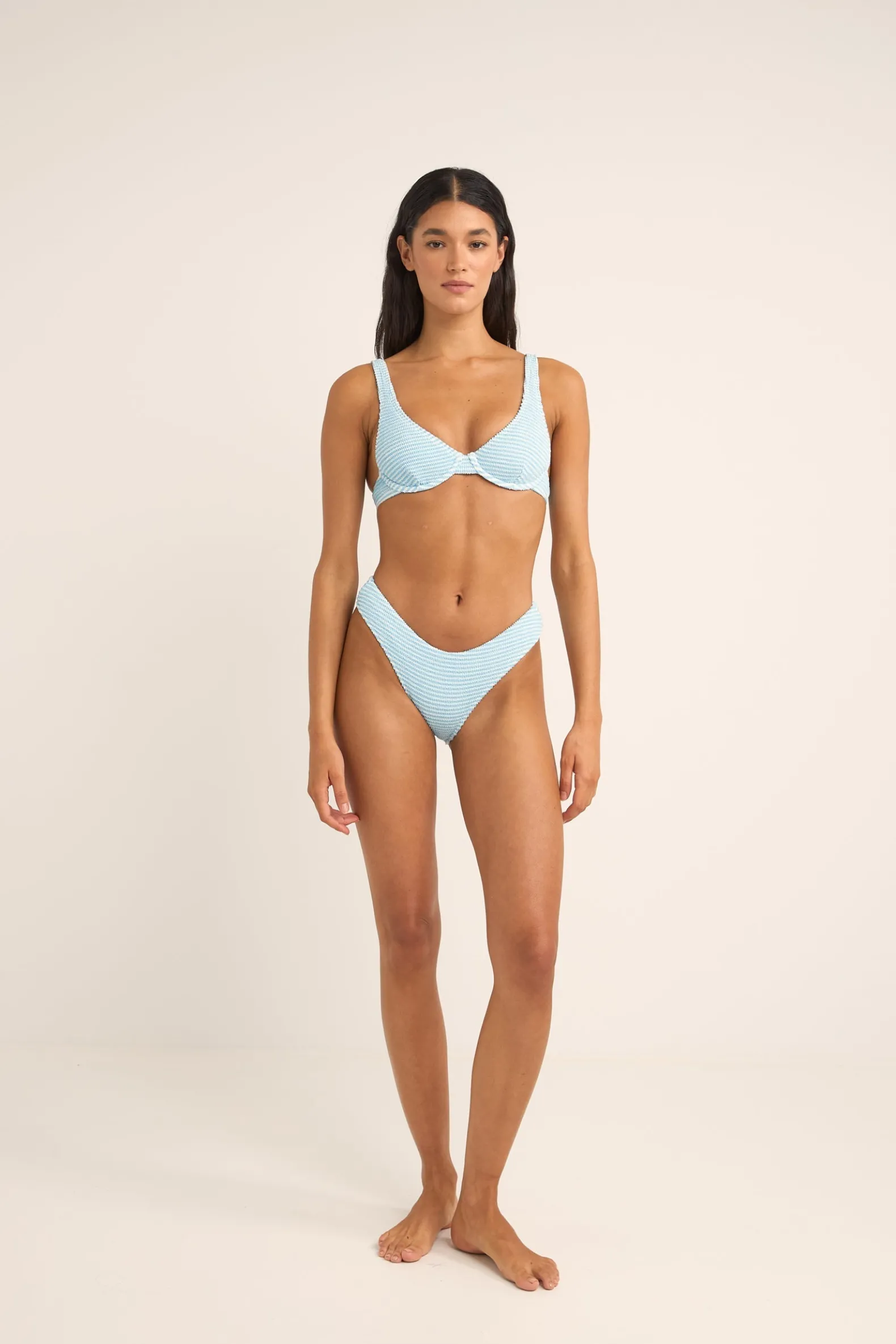 Cove Stripe Underwire Top Blue