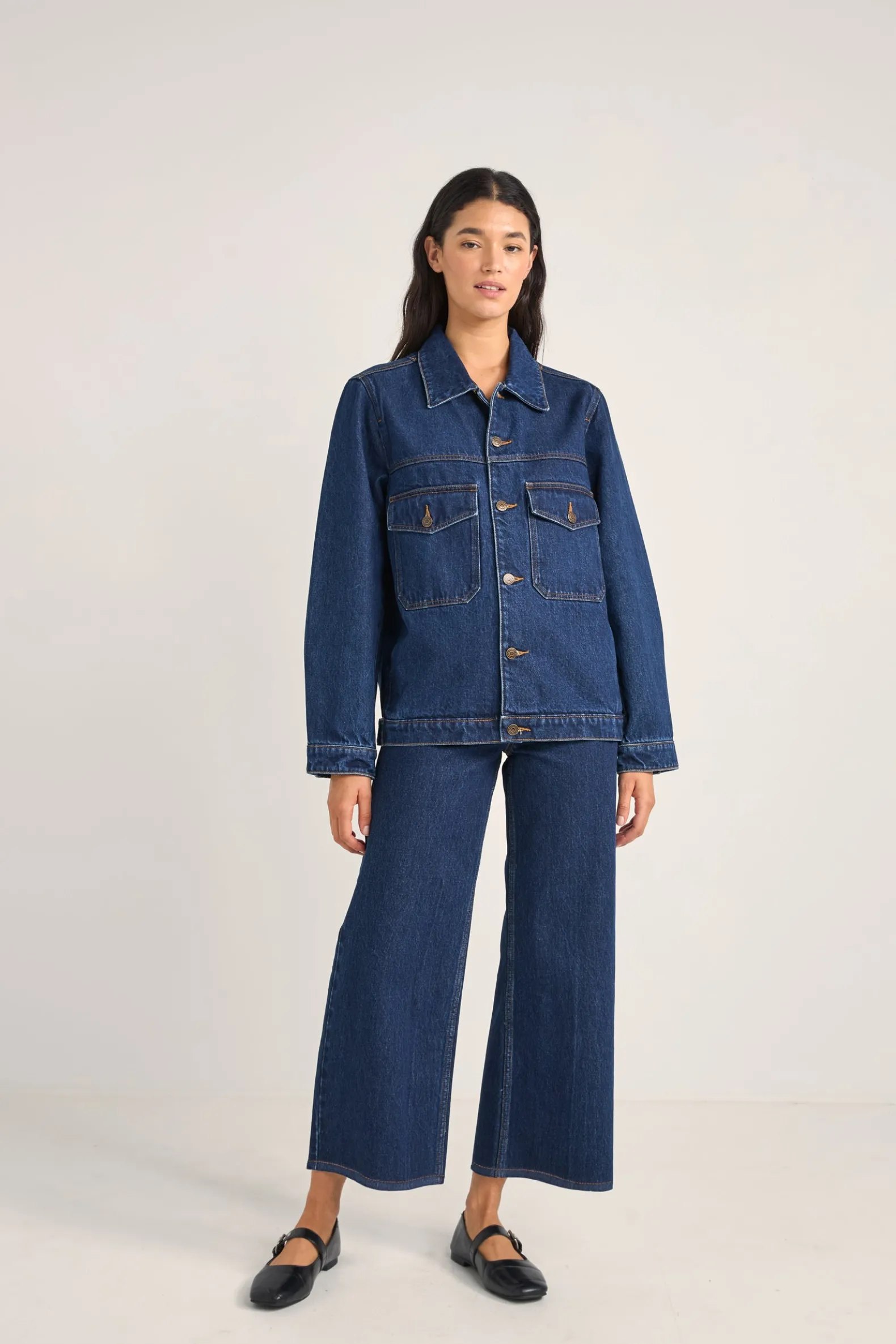 Demi High Loose Denim Jeans Indigo