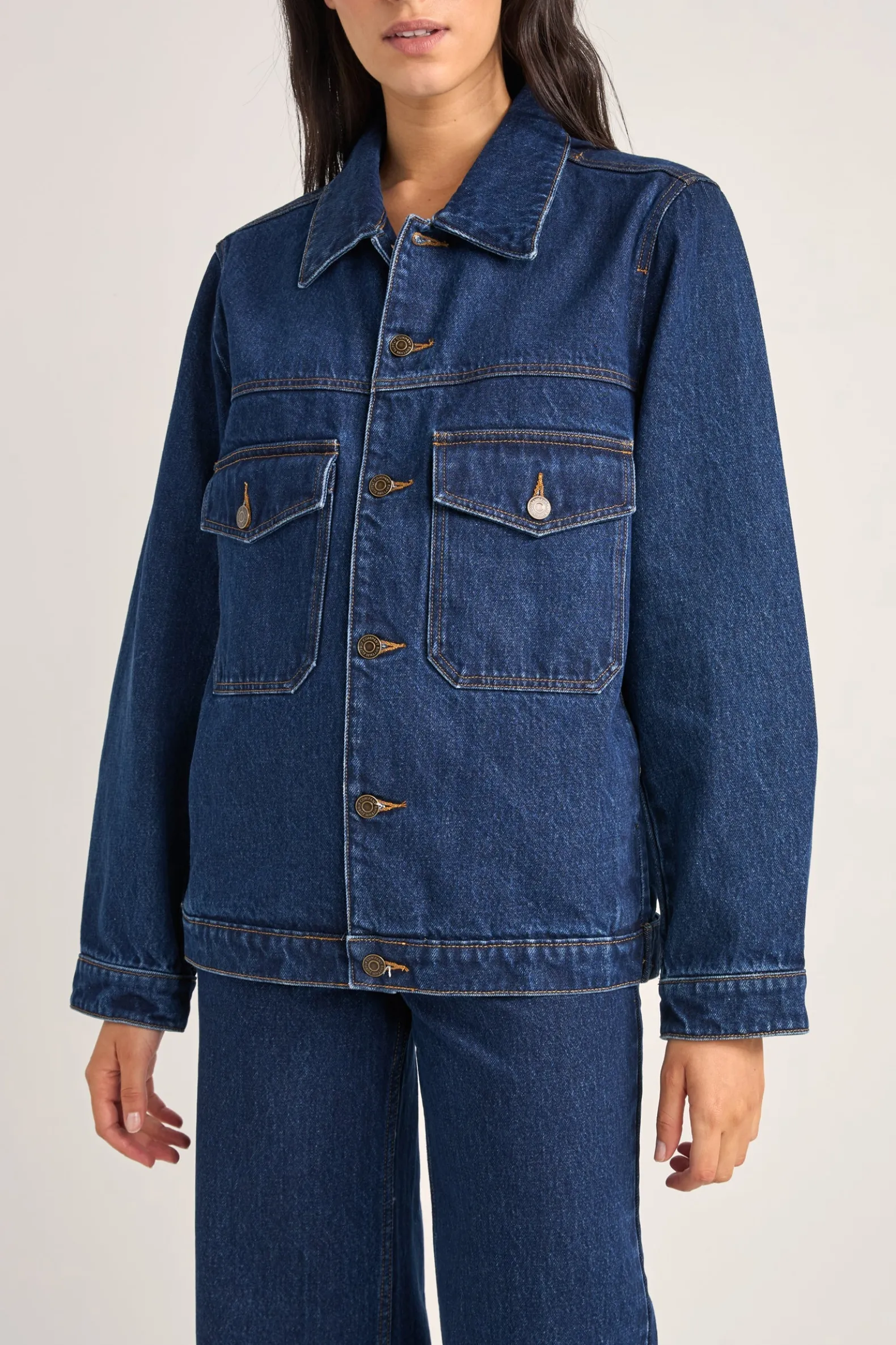 Demi Oversized Denim Jacket Indigo