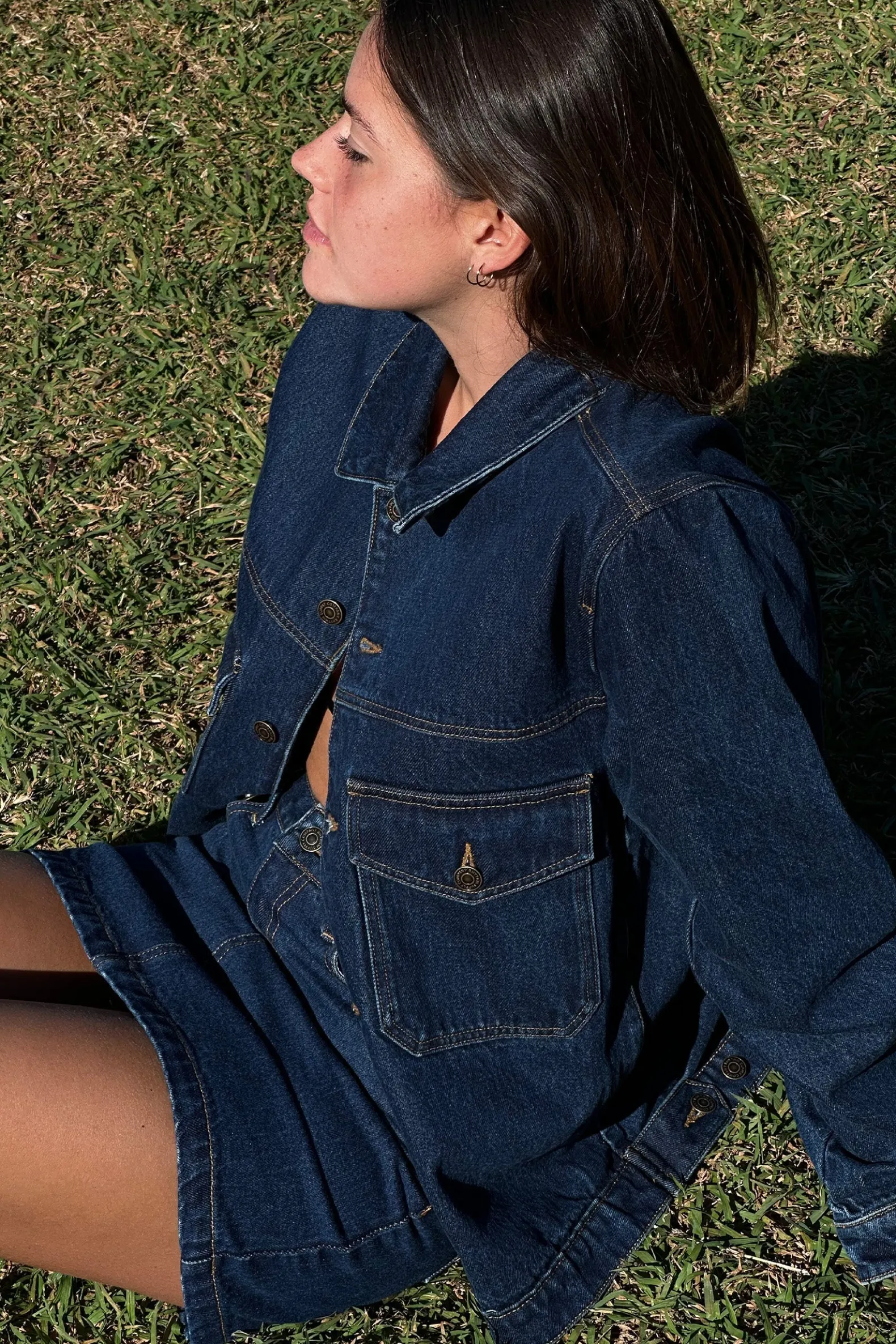 Demi Oversized Denim Jacket Indigo