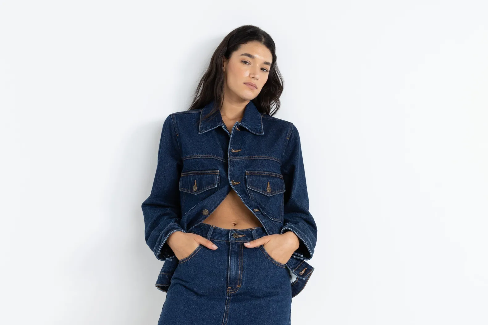 Demi Oversized Denim Jacket Indigo