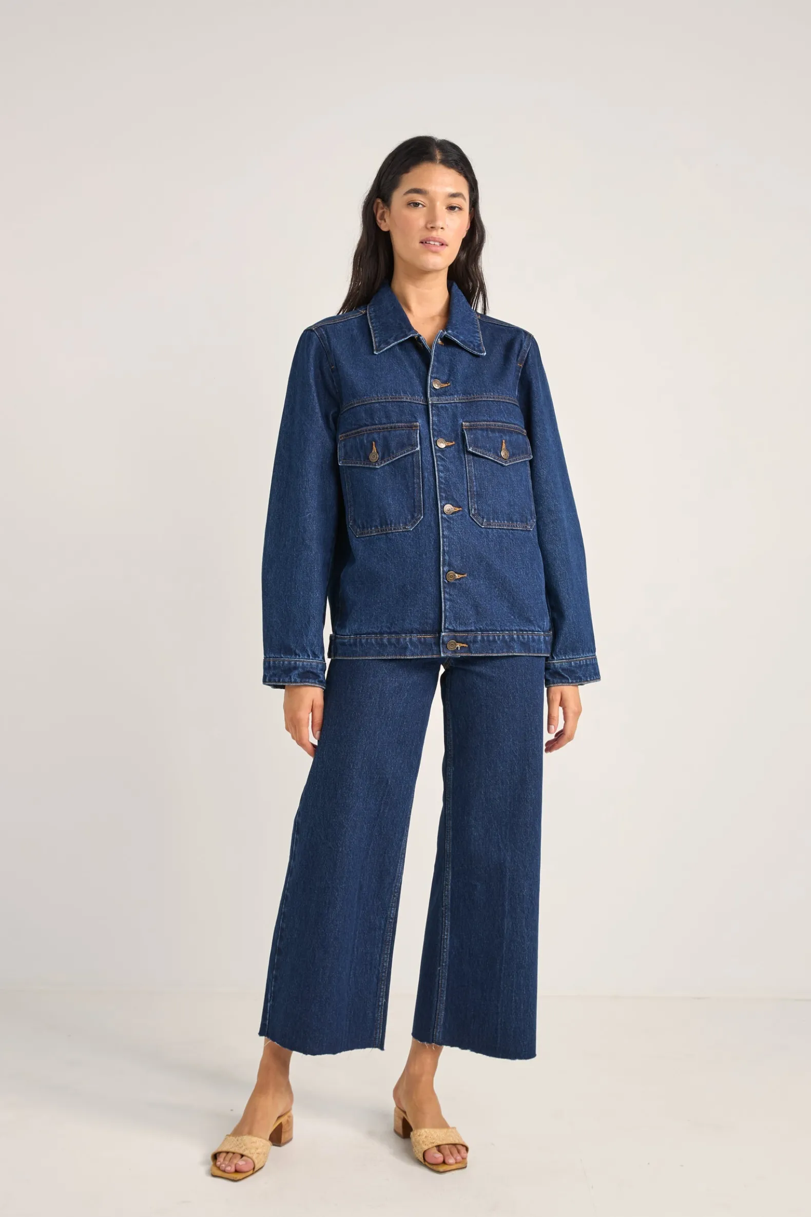 Demi Oversized Denim Jacket Indigo