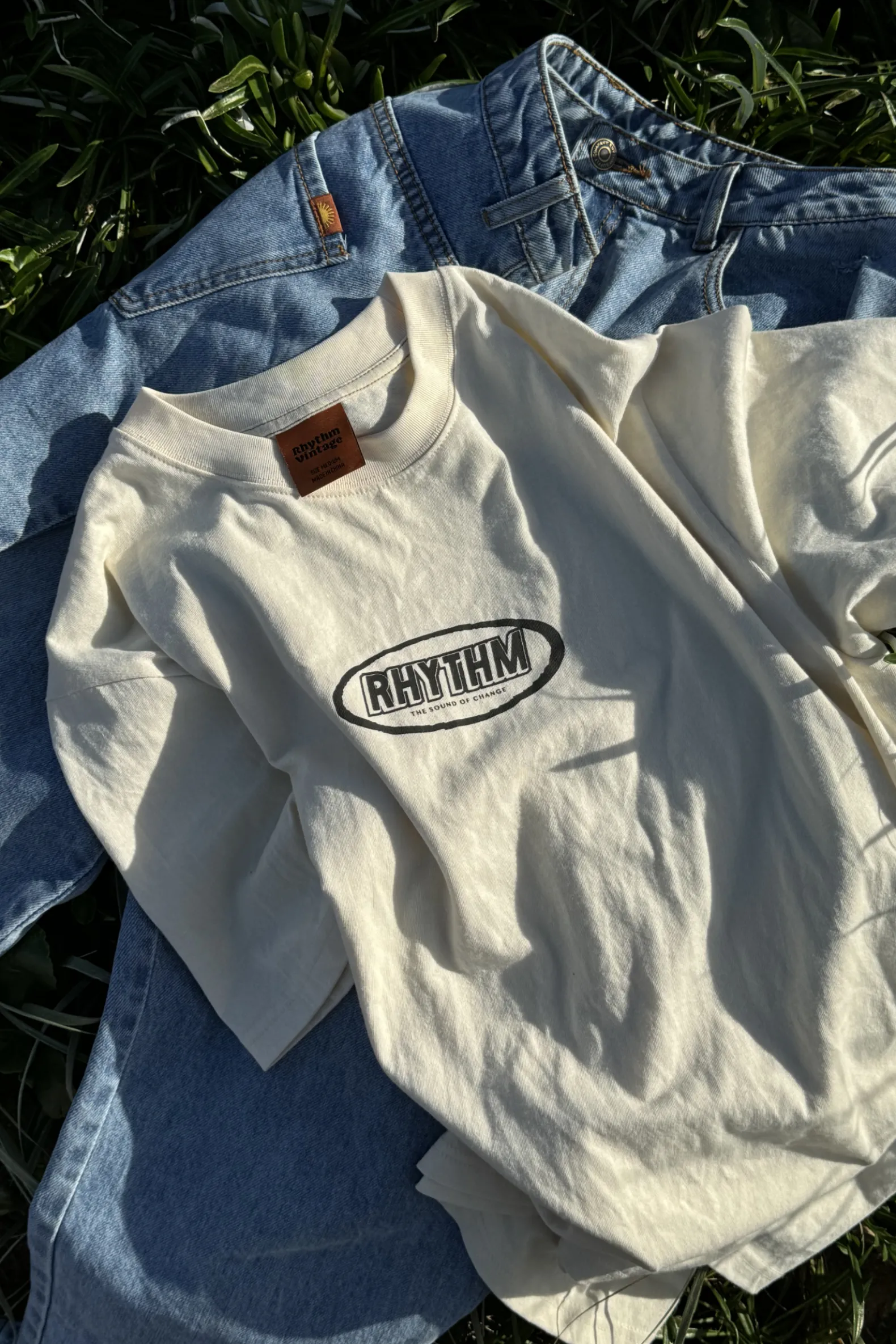 Elliptic Printed Vintage Ss T-Shirt Ecru