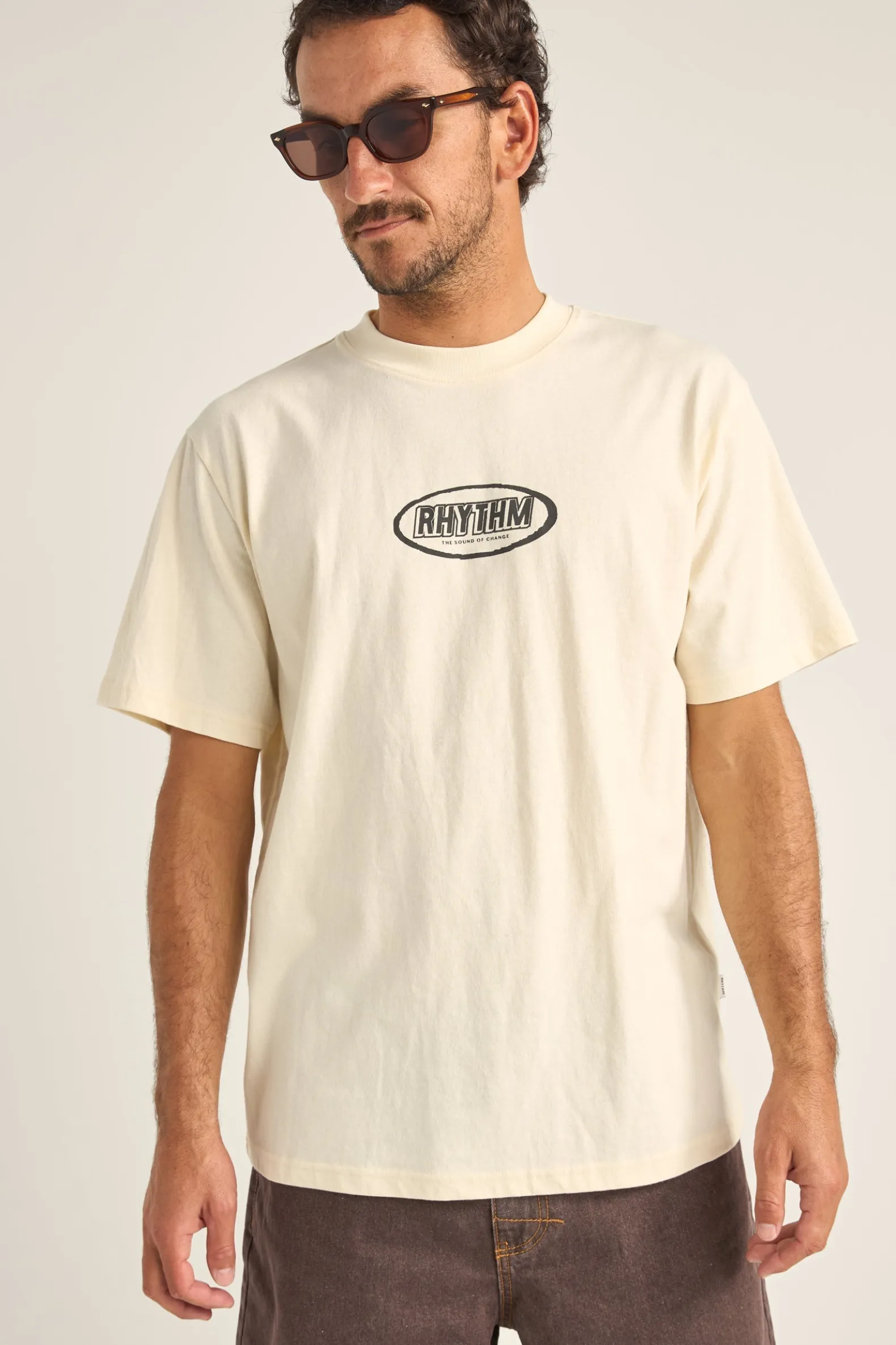 Elliptic Printed Vintage Ss T-Shirt Ecru