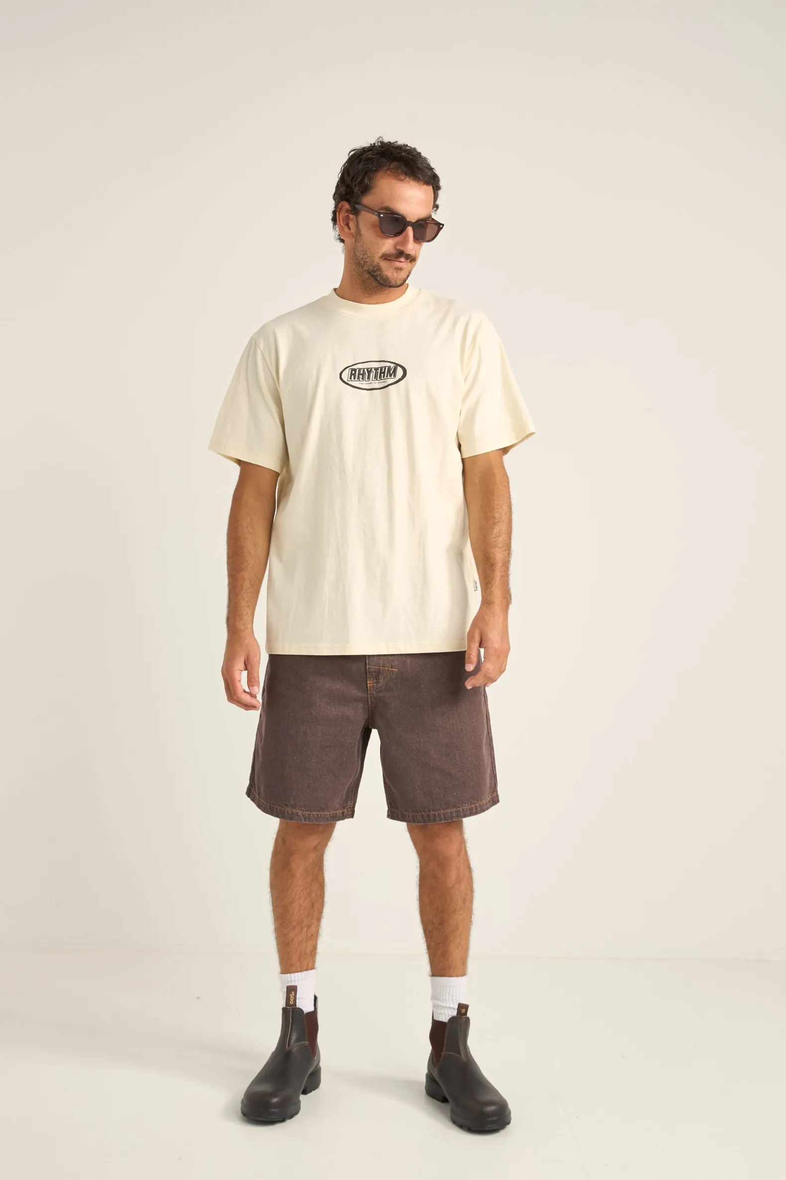 Elliptic Printed Vintage Ss T-Shirt Ecru