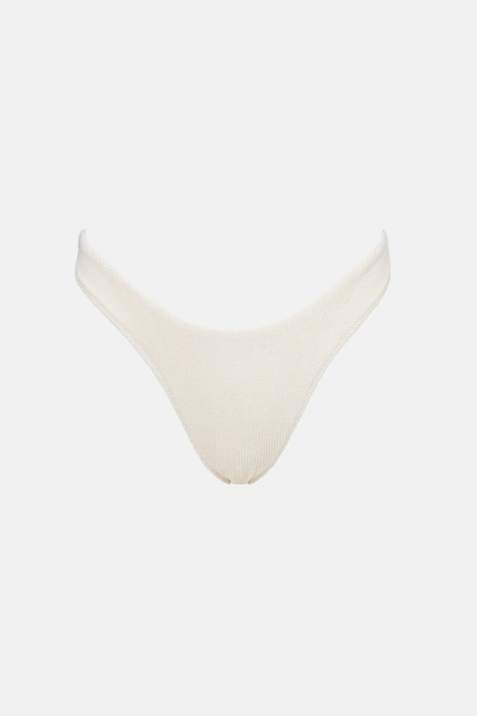 Essential Rib Hi Cut Pant Creme