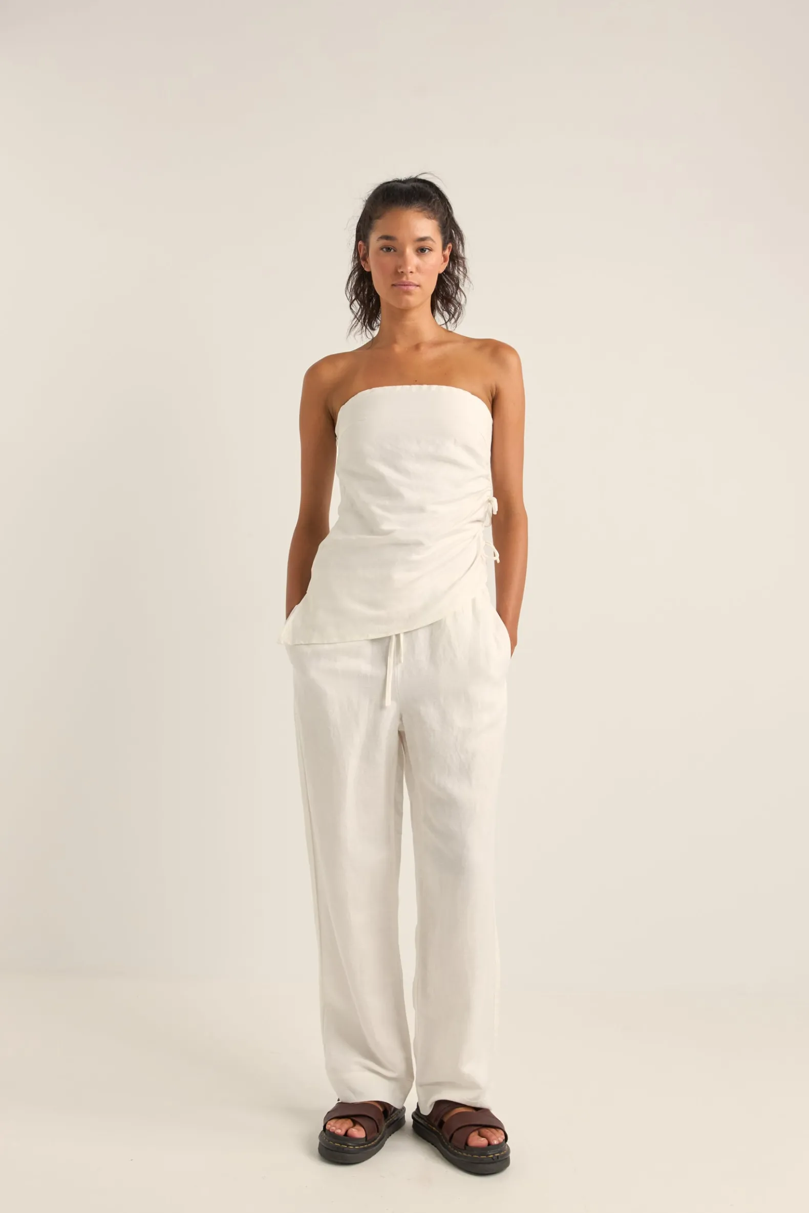 Frankie Strapless Top White