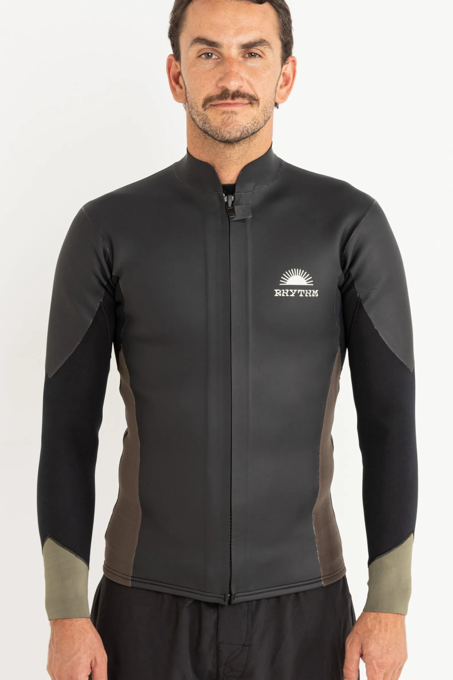 Heritage Front Zipper Jacket Black