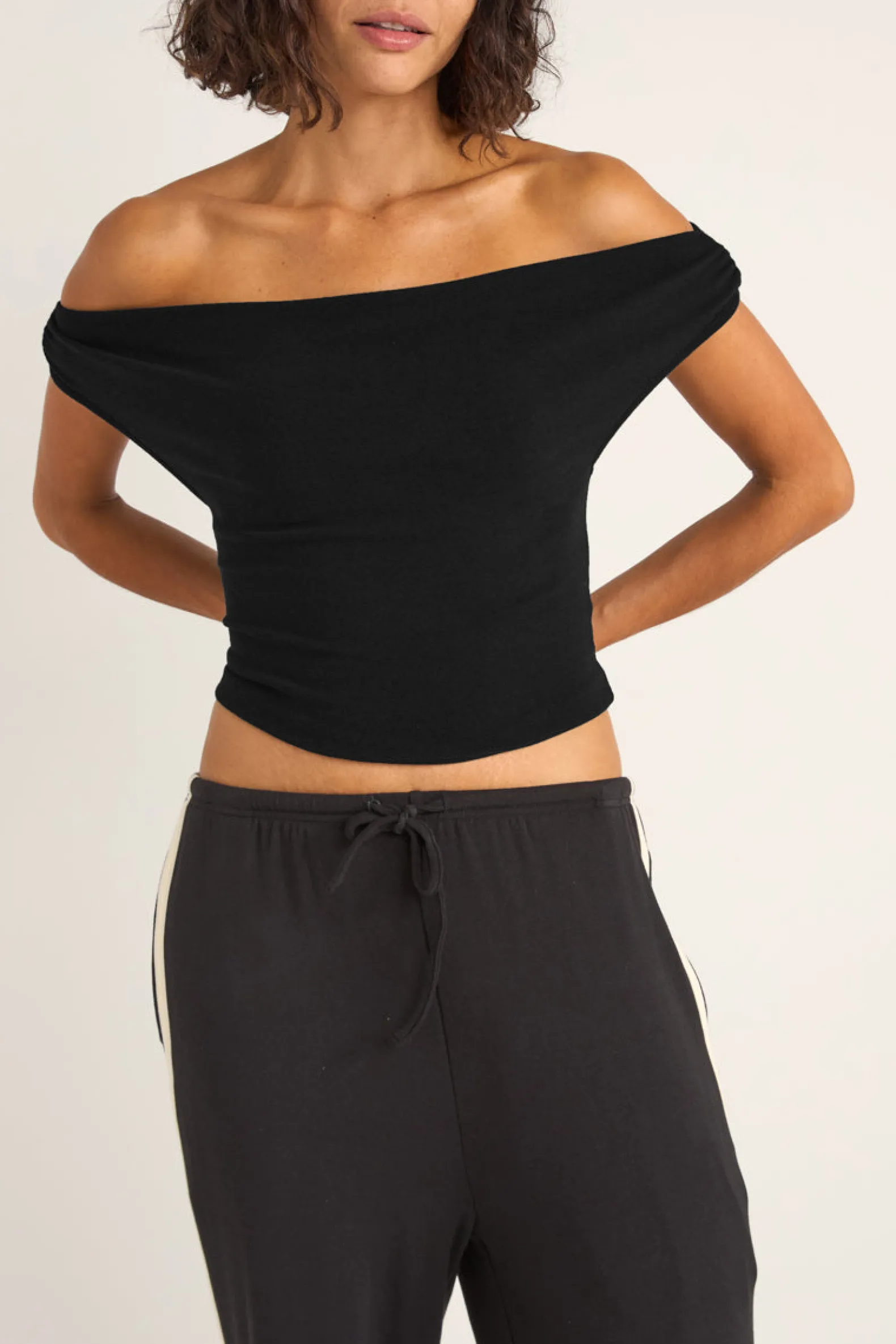 Juno Off Shoulder Top Black