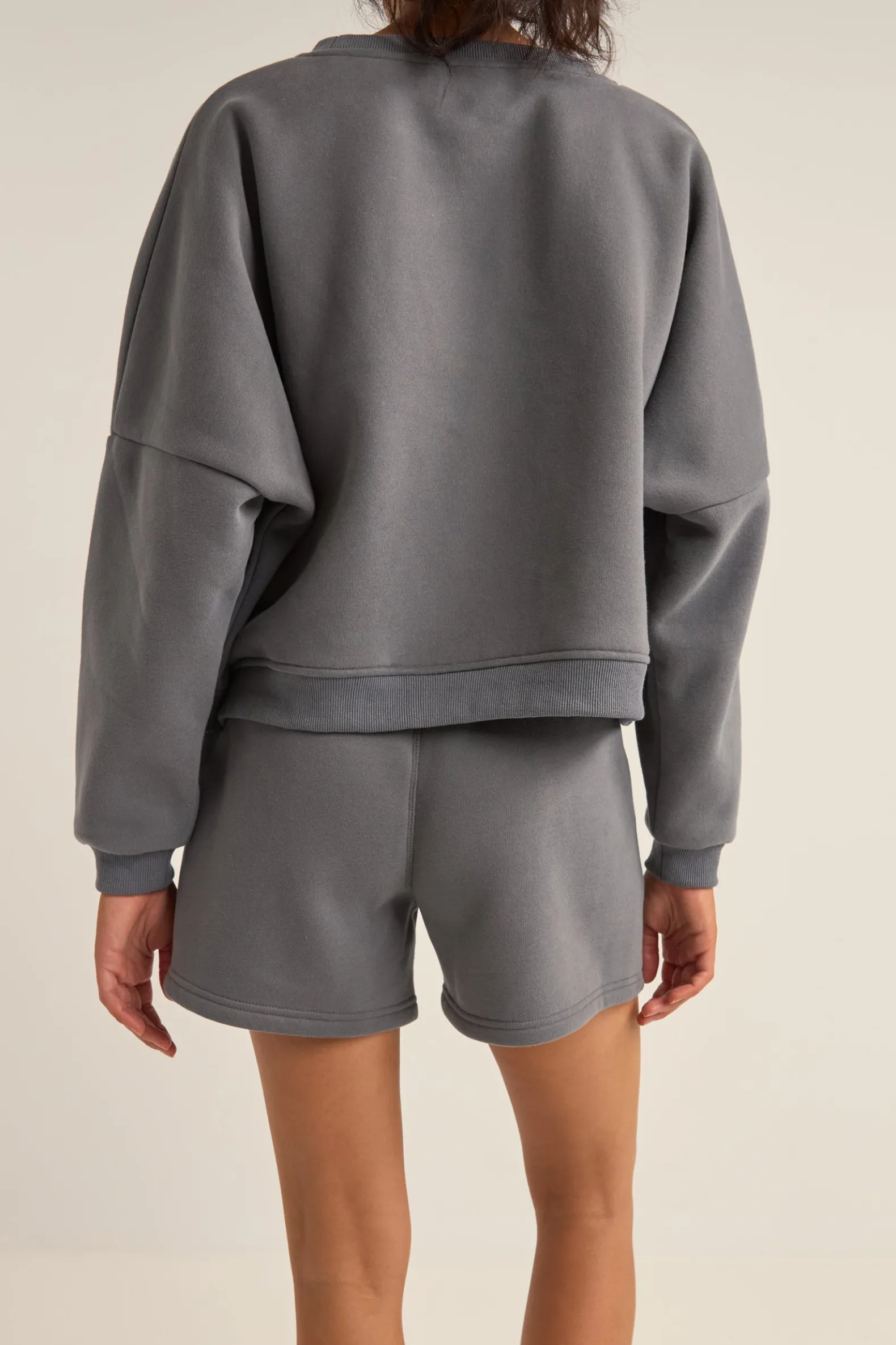 Logo Fleece Shorts Charcoal