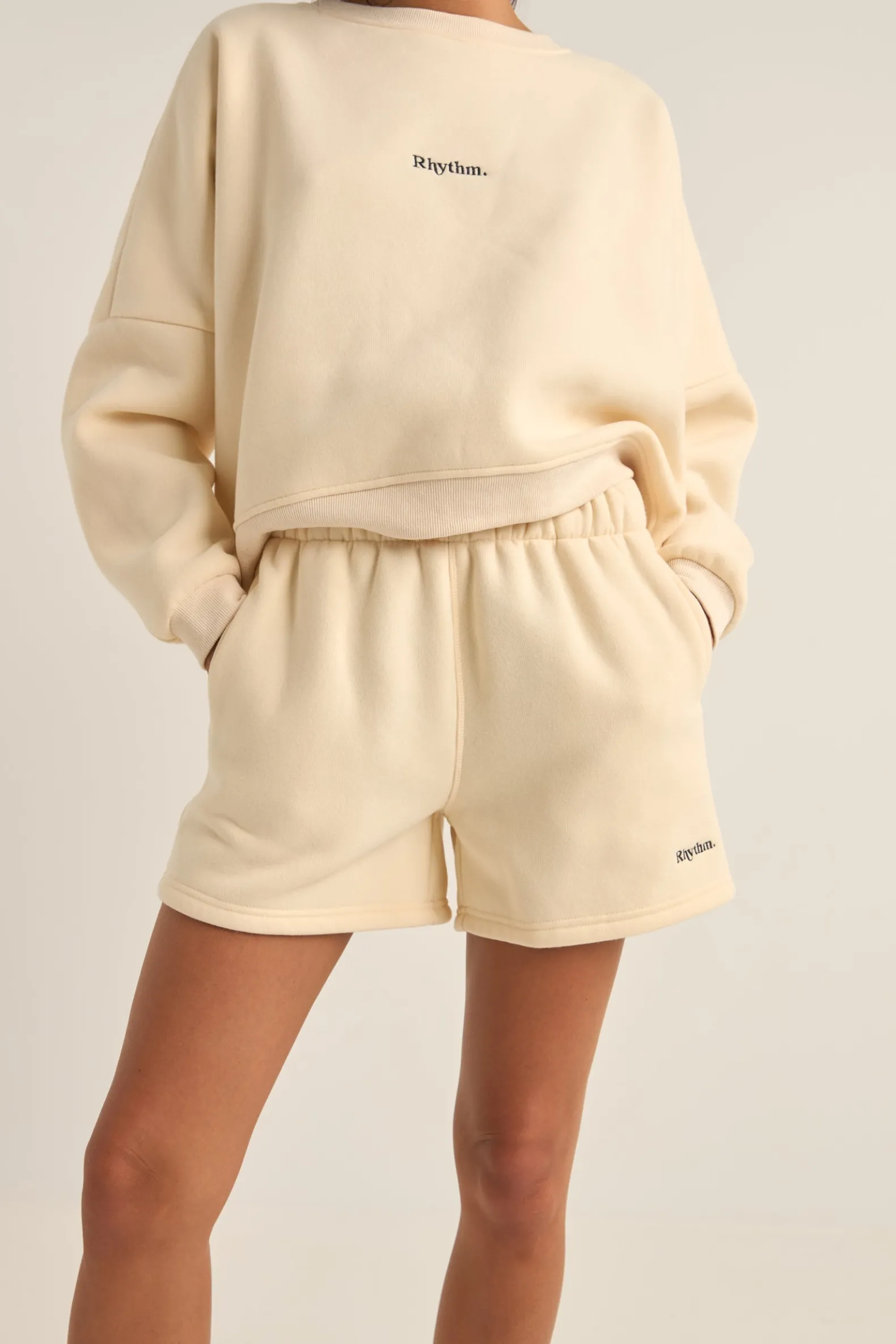Logo Fleece Shorts Oatmeal