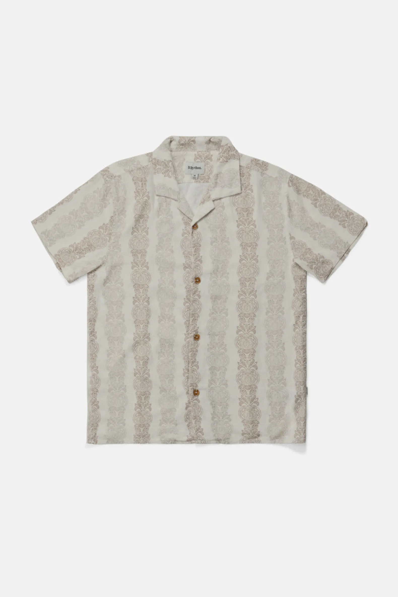 Pineapple Stripe Ss Shirt Sand