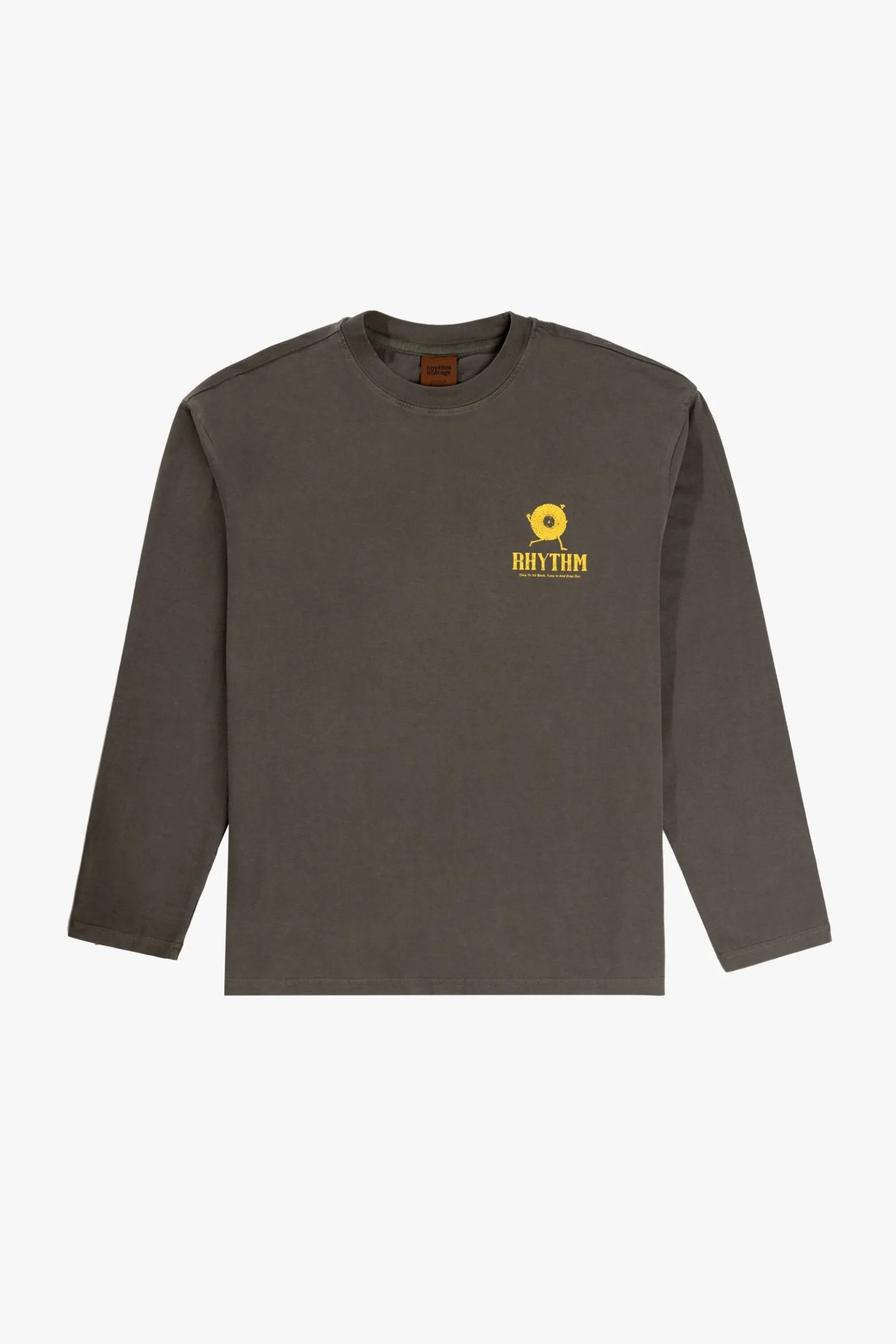 Record Vintage Ls T-Shirt Vinatge Black