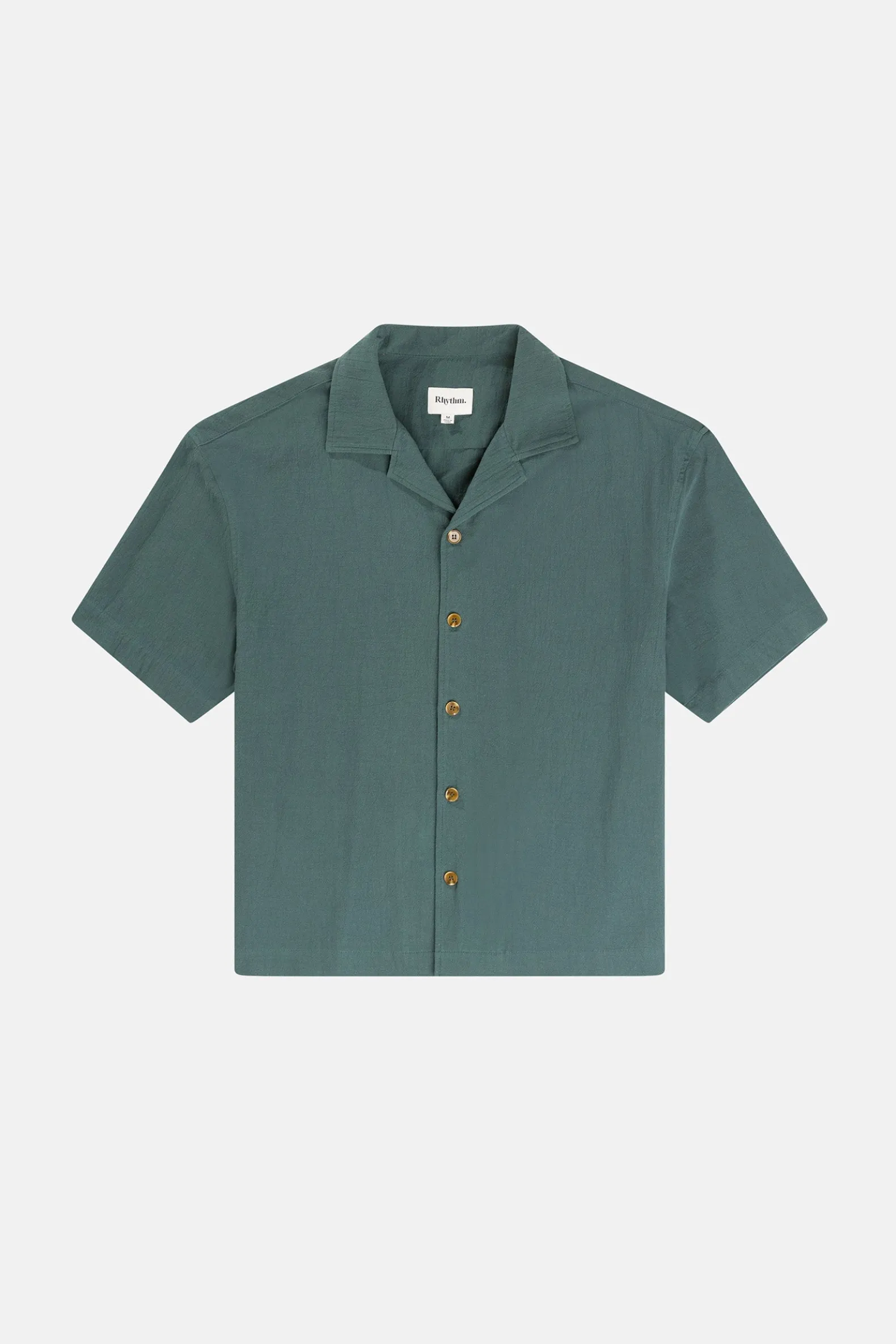 Relaxed Texture Ss Shirt Teal