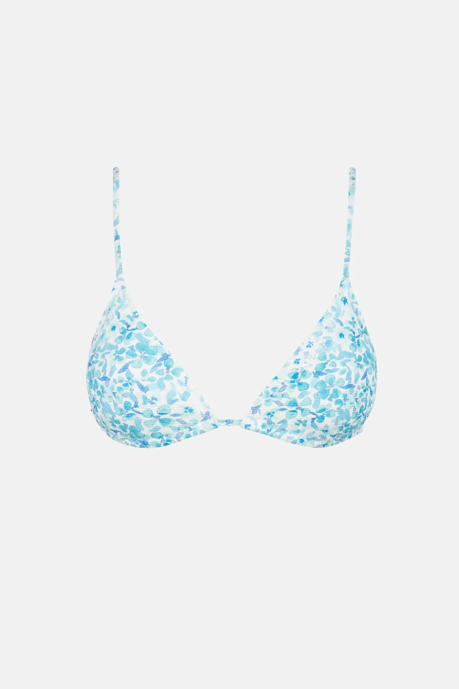 Serenity Floral Slide Tri Top Blue
