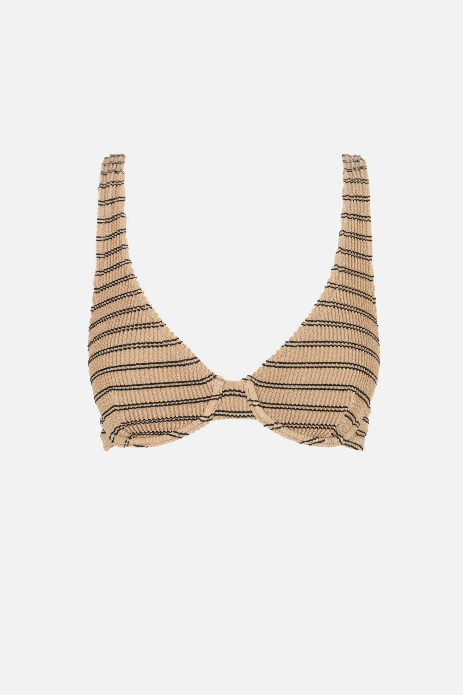 Sol Stripe Underwire Top Black