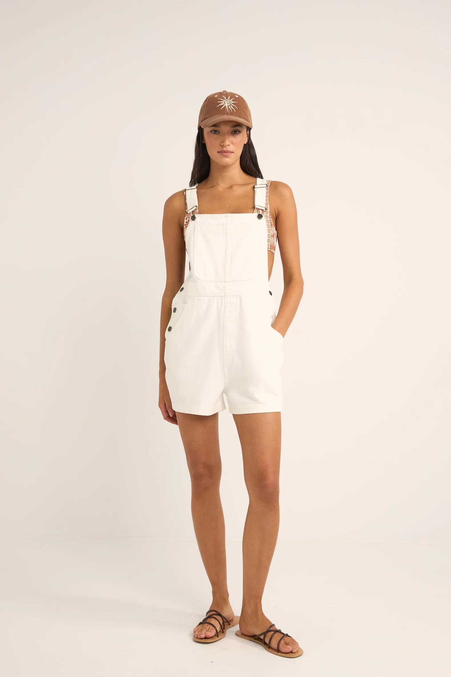 Tides Short Overall White