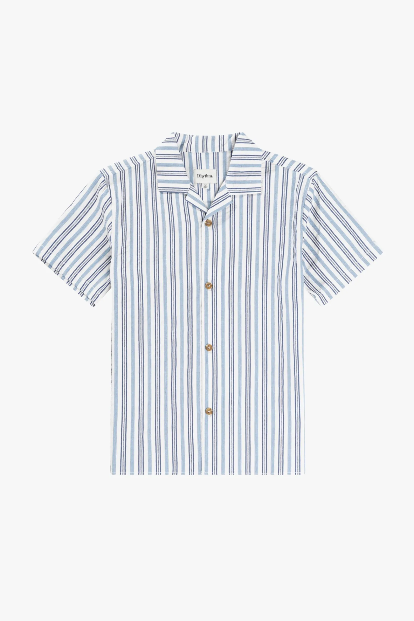Vacation Stripe Ss Shirt Blue