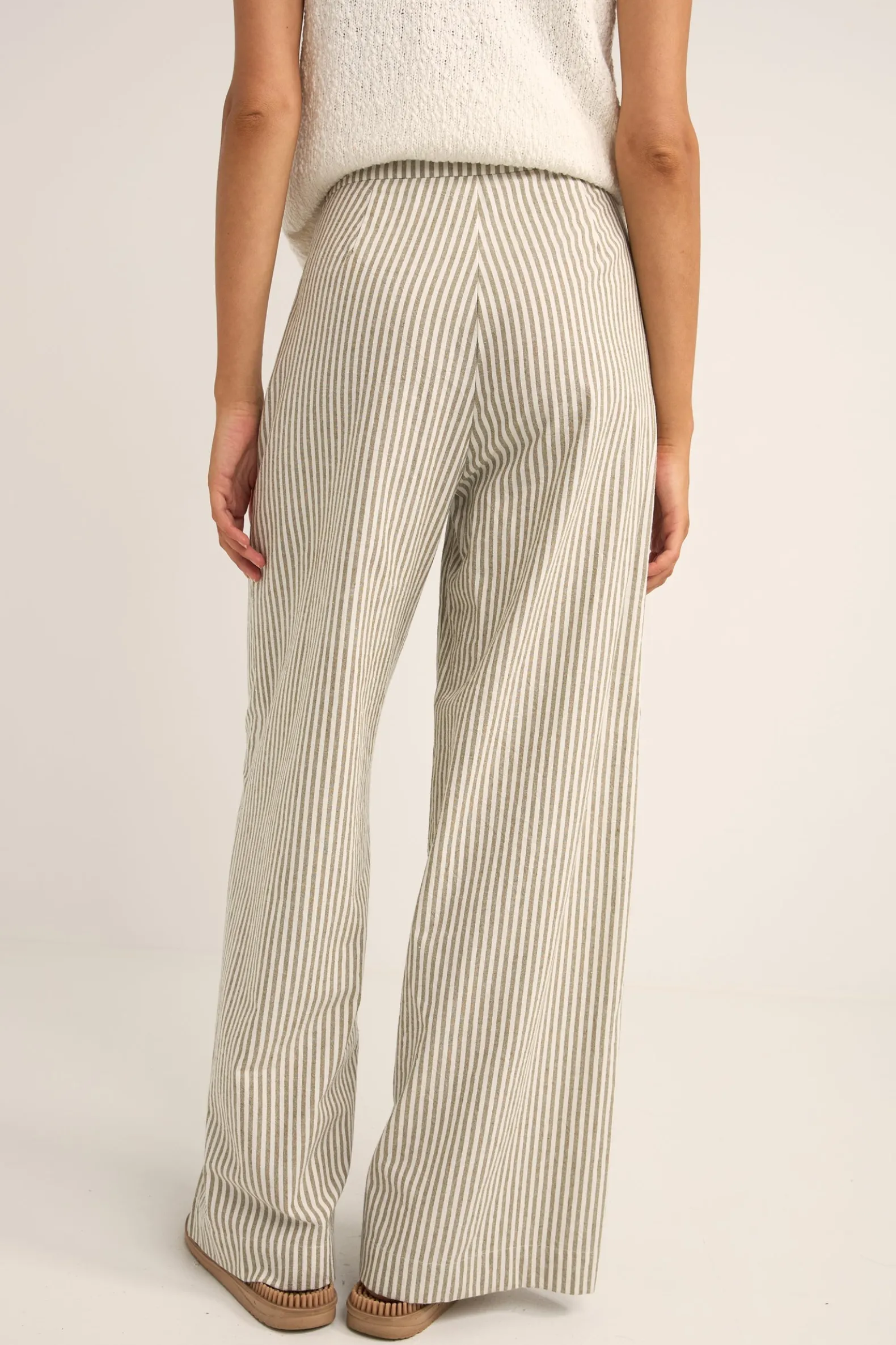 Valley Stripe Wide Leg Pant Ivy