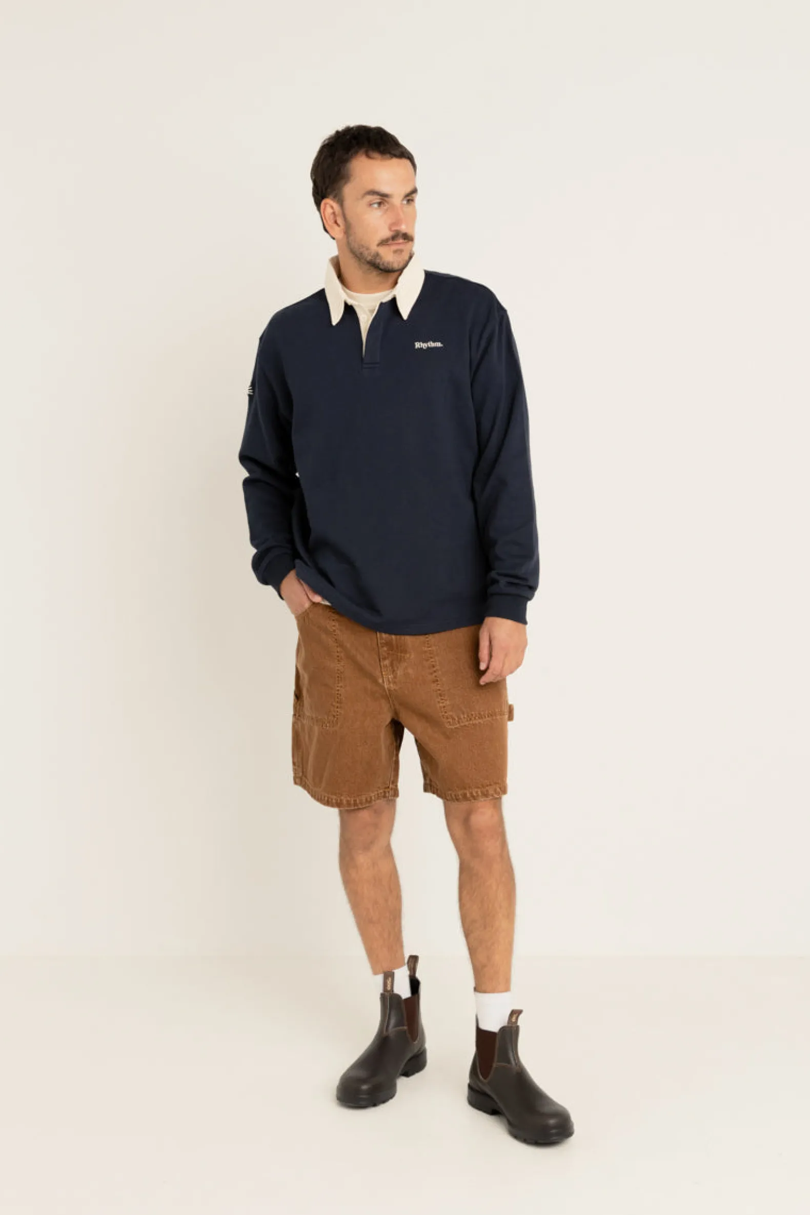 Vintage Rugby Ls Polo Indigo